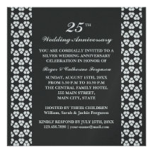 Anniversaire de mariage fleuri de motif invitations