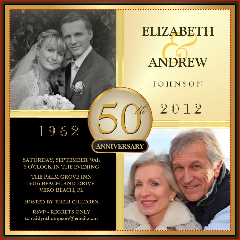 carte d invitation anniversaire de mariage