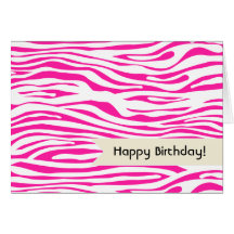 Anniversaire de motif de rayure de zèbre de roses  cartes de vœux