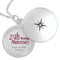 Anniversaire de noces d'argent colliers