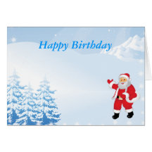 Anniversaire de Noël heureux Cartes De Vœux