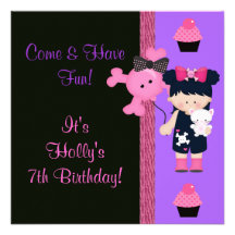 Anniversaire de petit gâteau de Goth Girlie Bristols Personnalisés