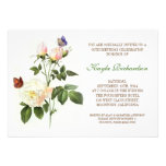 anniversaire de rose blanc de victorian cartons d'invitation personnalisés