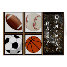 Anniversaire de sports cartes de vœux