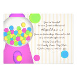 Anniversaire de sucrerie de Bubblegum Invitation Personnalisée