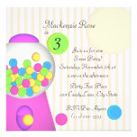 Anniversaire de sucrerie de Bubblegum Invitations