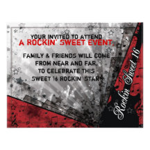 Anniversaire de sweet sixteen de Rockin Invitations