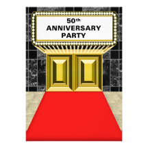 Anniversaire de tapis rouge cinquantième de chapit bristols personnalisés