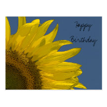Anniversaire de tournesol cartes postales