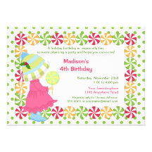 Anniversaire de vacances d'hiver de filles de sucr invitation