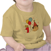 Anniversaire de visage de singe premier t-shirts