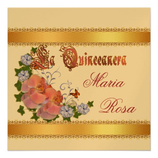 Anniversaire d'invitation de Quinceanera 15ème élé