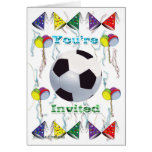 Anniversaire d'invitation du football cartes de vœux