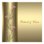 Anniversaire d'or de zantedeschia cinquantième d'o invitations