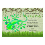 Anniversaire doux MIGNON de jungle de vignes de lé Cartons D'invitation