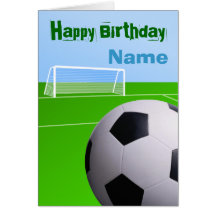 Anniversaire du football carte de vœux