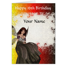 Anniversaire féerique gothique mignon de sweet six cartes de vœux