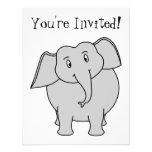 Anniversaire gris d'éléphant bristol