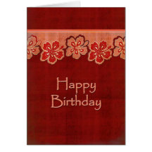 Anniversaire hawaïen de ketmie carte