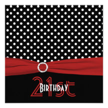 Anniversaire IMPRIMÉ de pois noir rouge de RUBAN 2 Bristol