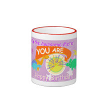 Anniversaire mignon vous êtes dinosaure impression tasses à café