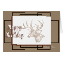 Anniversaire-personnaliser de Whitetail Cartes De Vœux