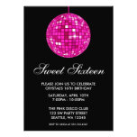 Anniversaire rose et noir de sweet sixteen de boul faire-parts