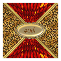 Anniversaire rouge d'anniversaire de peau de léopa