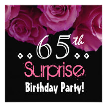 Anniversaire S001 de surprise de bouquet soixante- Invitations