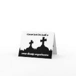 Anniversaire tordu de silhouette de cimetière d'hu cartes