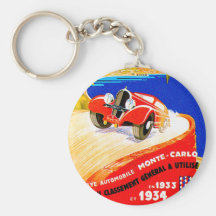 Annonce automatique vintage d'épreuve sur route de porte-clés