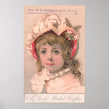 Annonce de café de médaille d'or posters