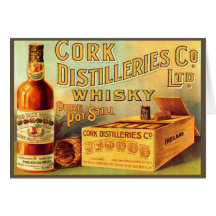 Annonce de cru de whiskey de distilleries de liège carte de vœux