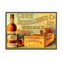 Annonce de cru de whiskey de distilleries de liège carte postale