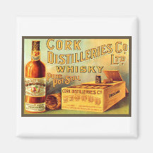 Annonce de cru de whiskey de distilleries de liège aimants pour réfrigérateur