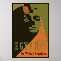 Annonce de voyage de l'Egypte de sphinx d'art déco Posters