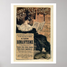 Annonce romantique vintage de livres posters