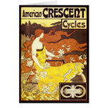Annonce vintage de bicyclette de Nouveau d'art Cartes