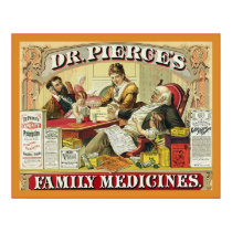 Annonce vintage de ~ de médecines de la famille de posters