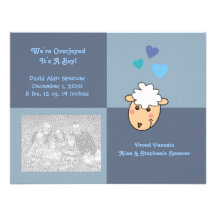 Annonces comblées de naissance de garçon invitations personnalisées