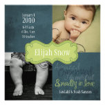 Annonces de naissance de neige d'Élijah Bristols Personnalisés