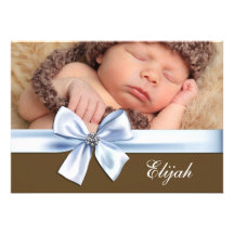 Annonces de naissance de photo de bébé de Brown bl Faire-part
