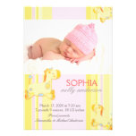 Annonces de naissance de photo de bébé de girafe d invitations personnalisables