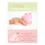 Annonces de naissance de photo de bébé d'éléphants carton d'invitation