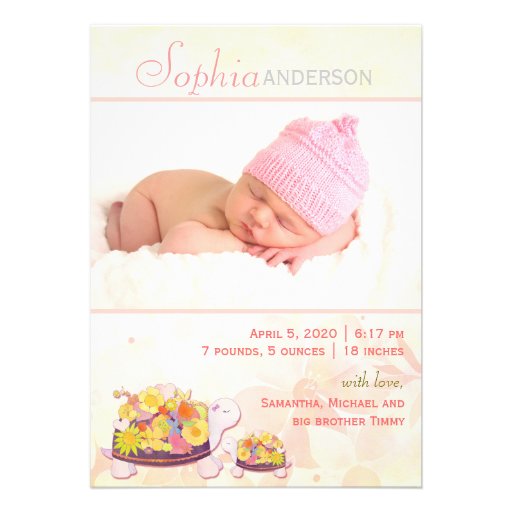 Annonces de naissance de photo pour le bébé invitations personnalisables