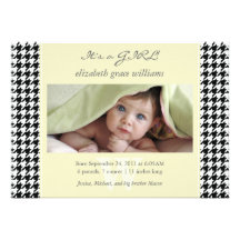 Annonces de naissance de pied-de-poule faire-part