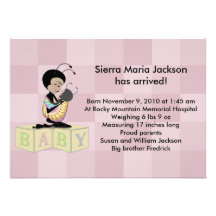 Annonces de naissance cartons d'invitation personnalisés