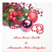 Annonces d'invitations de mariage d'hiver de Noël