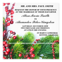 Annonces d'invitations de mariage d'hiver de Noël