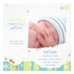 Annonces d'oiseau de photo de bébé d'oiseau de Lil Invitation Personnalisée